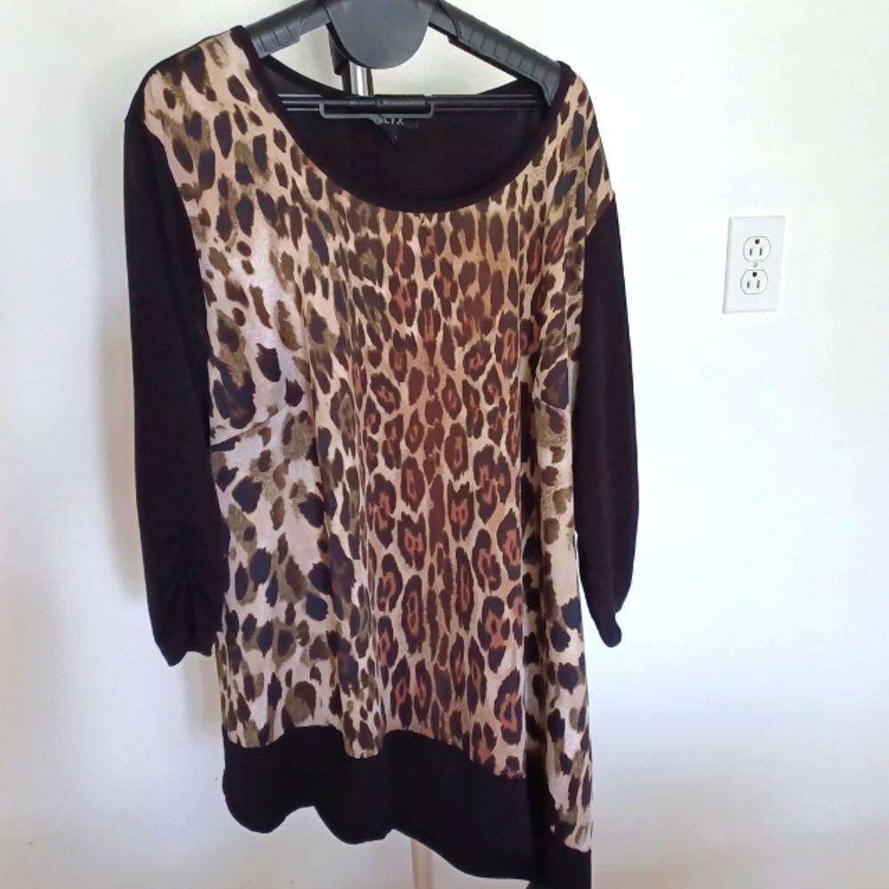 Cheetah /leopard print asymmetrical   Tunic